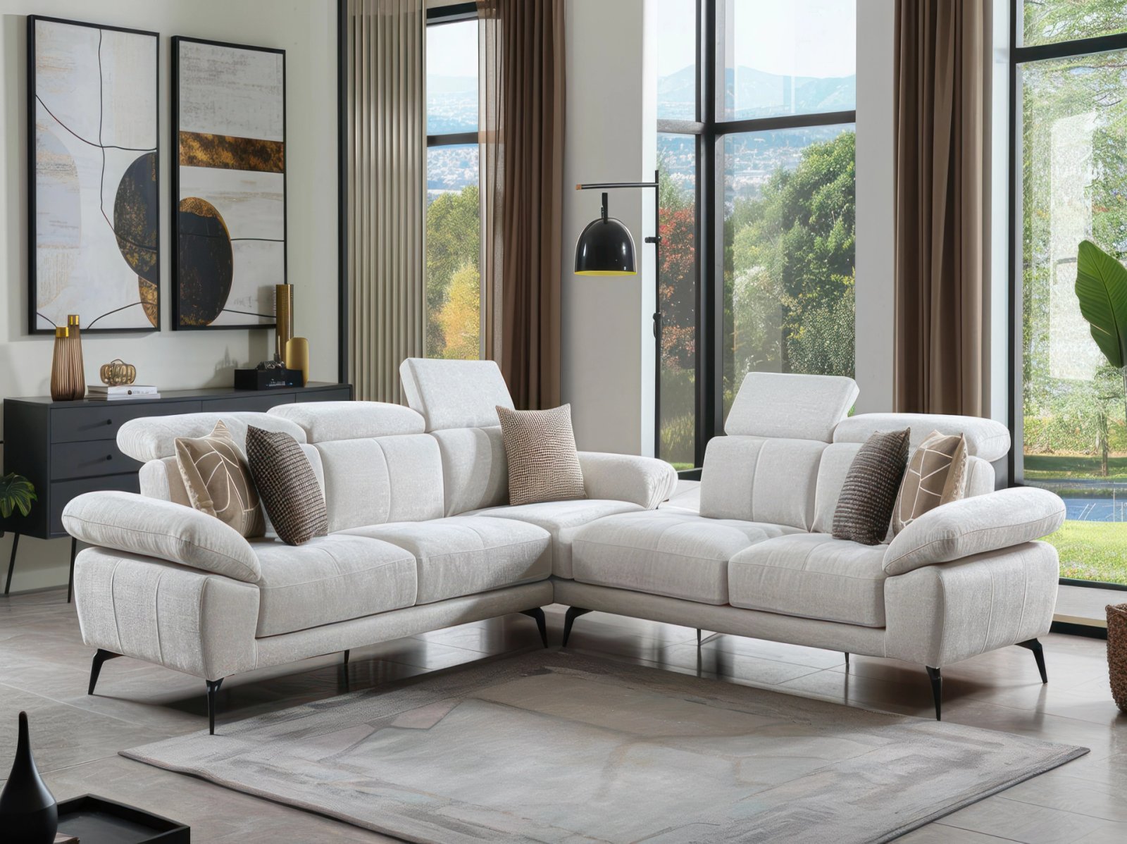 كنب الركن الامريكي صورة 2 - صن رول ستاير وكنب ومجالس عربية 